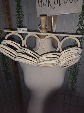 IKEA Woven Circle Choker in Natural Cream